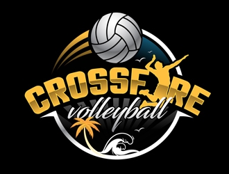 Crossfire Volleyball logo design by DreamLogoDesign