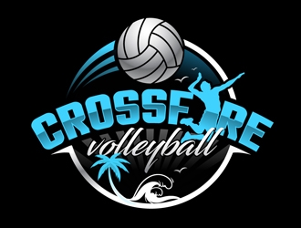 Crossfire Volleyball logo design by DreamLogoDesign