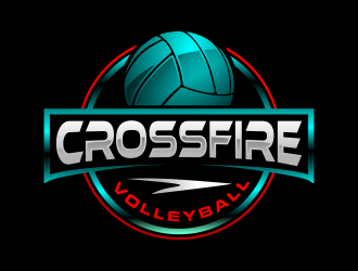 Crossfire Volleyball logo design by semar