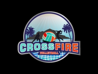 Crossfire Volleyball logo design by MUSANG