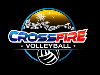 Crossfire Volleyball logo design by SteveQ