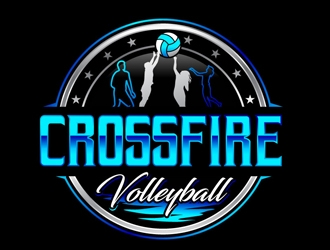 Crossfire Volleyball logo design by gogo