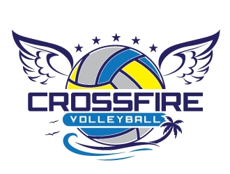 Crossfire Volleyball logo design by gogo