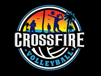 Crossfire Volleyball logo design by gogo