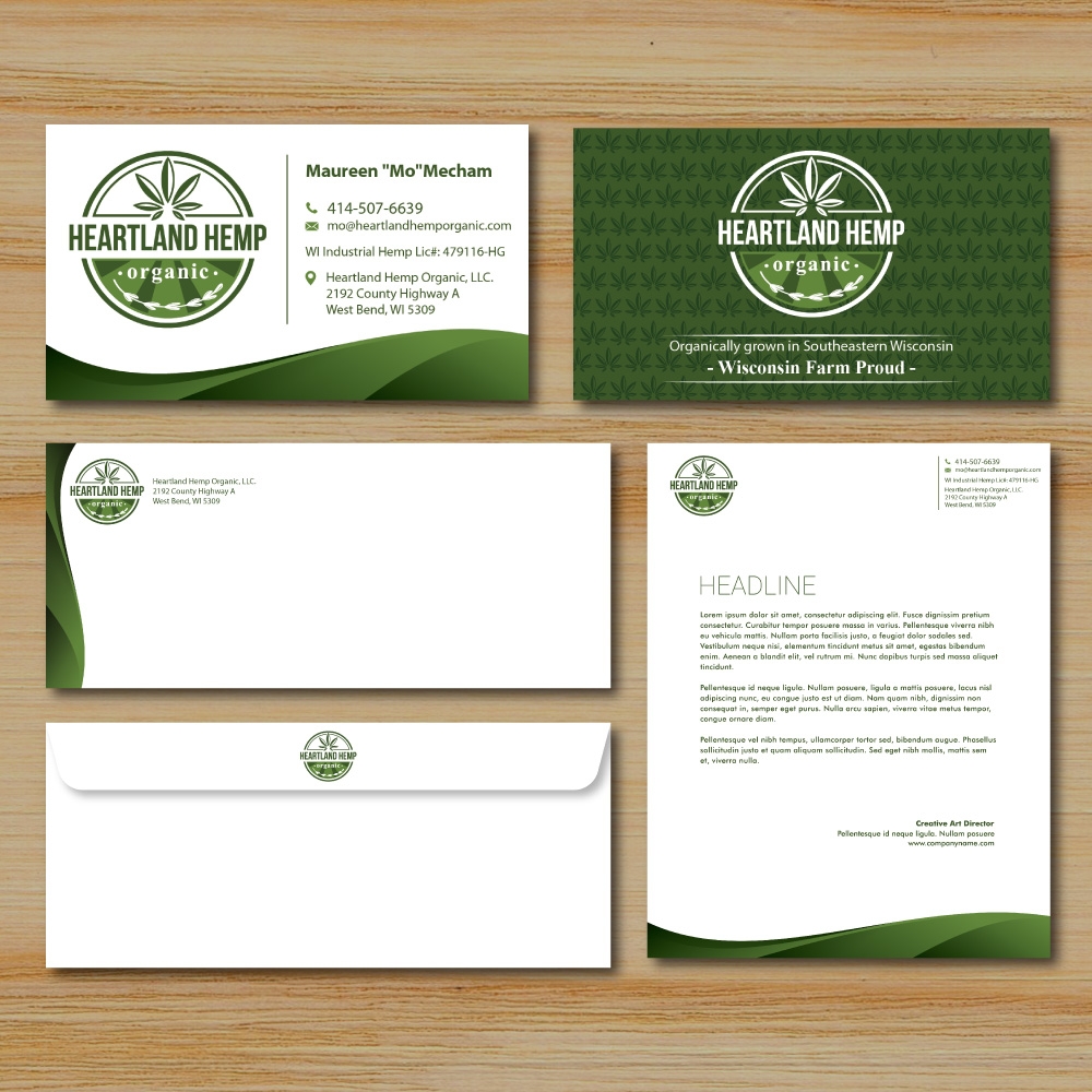 Heartland Hemp Organic logo design by Boomstudioz