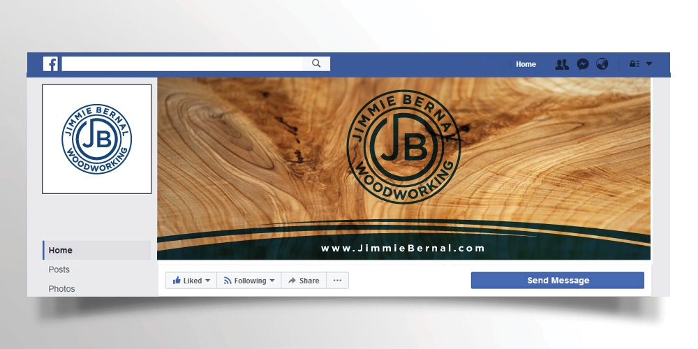 Jimmie Bernal Wood Turning logo design by Boomstudioz