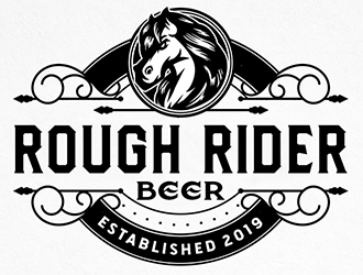 Rough Rider Lager or Rough Rider Beer logo design by Optimus
