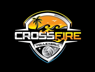 Crossfire Volleyball logo design by gogo