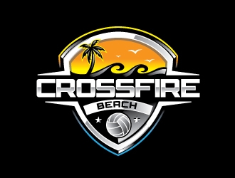 Crossfire Volleyball logo design by gogo