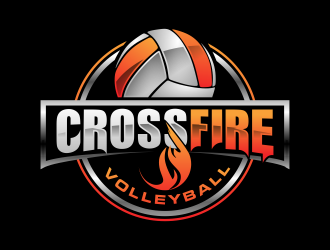Crossfire Volleyball logo design by semar