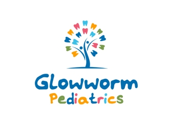 Glowworm Pediatrics logo design by Kebrra
