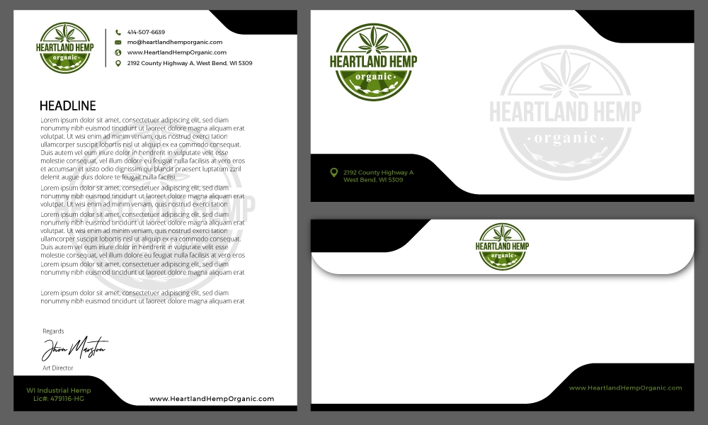 Heartland Hemp Organic logo design by Gelotine