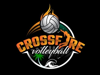 Crossfire Volleyball logo design by DreamLogoDesign