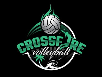 Crossfire Volleyball logo design by DreamLogoDesign