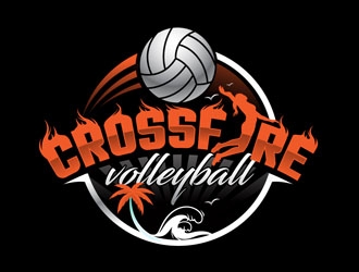 Crossfire Volleyball logo design by DreamLogoDesign