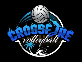 Crossfire Volleyball logo design by DreamLogoDesign