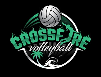 Crossfire Volleyball logo design by DreamLogoDesign