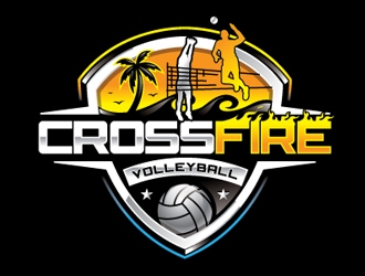 Crossfire Volleyball logo design by gogo