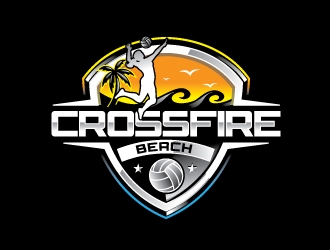 Crossfire Volleyball logo design by gogo