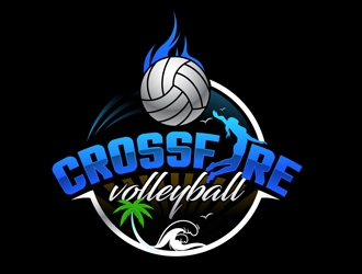 Crossfire Volleyball logo design by DreamLogoDesign