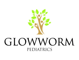 Glowworm Pediatrics logo design by jetzu