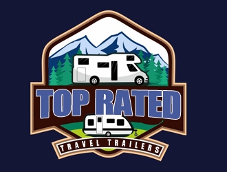 Top Rated Travel Trailers logo design by samueljho