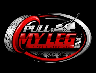 Pull My Leg, Inc. Tires & Services logo design by Suvendu