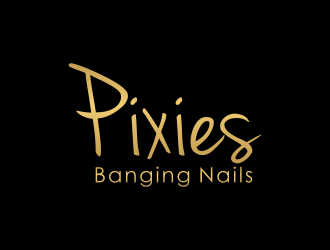 Pixies Banging Nails logo design by BlessedArt