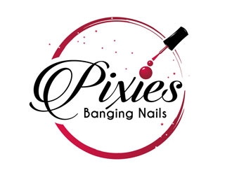 Pixies Banging Nails logo design by LogoInvent