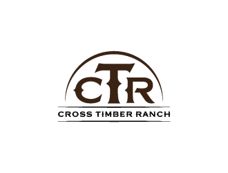 Cross Timber Ranch - CTR logo design by dhika