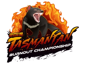2019 Tasmanian Burnout Championship logo design by Aelius