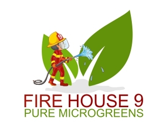 Fire House 9 - Pure Microgreens logo design by falah 7097