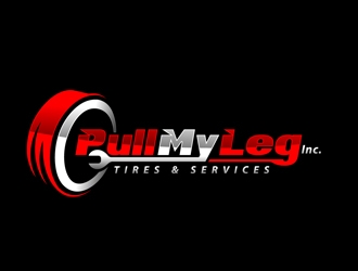 Pull My Leg, Inc. Tires & Services logo design by DreamLogoDesign