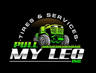 Pull My Leg, Inc. Tires & Services logo design by DreamLogoDesign