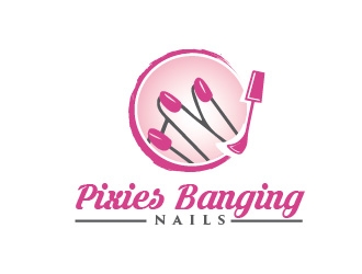 Pixies Banging Nails logo design by jenyl