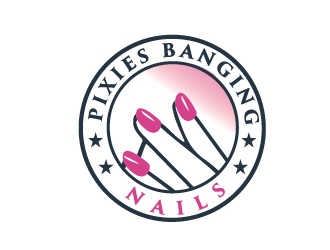 Pixies Banging Nails logo design by jenyl