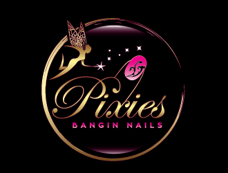 Pixies Banging Nails logo design by SiliaD