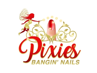 Pixies Banging Nails logo design by Roma