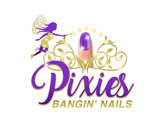 Pixies Banging Nails logo design by Roma