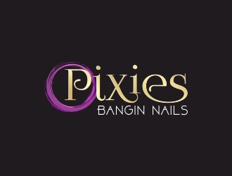 Pixies Banging Nails logo design by babu