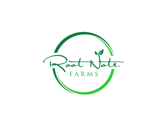 Root Note Farms logo design by alby