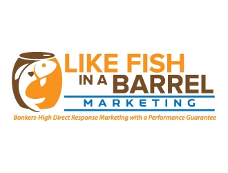 Like Fish In a Barrel Marketing logo design by jaize
