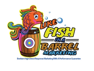 Like Fish In a Barrel Marketing logo design by gogo