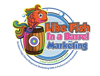 Like Fish In a Barrel Marketing logo design by gogo