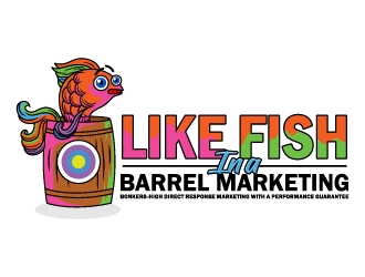 Like Fish In a Barrel Marketing logo design by Aelius