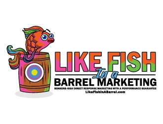 Like Fish In a Barrel Marketing logo design by Aelius