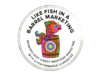 Like Fish In a Barrel Marketing logo design by BeDesign