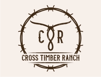 Cross Timber Ranch - CTR logo design by GemahRipah