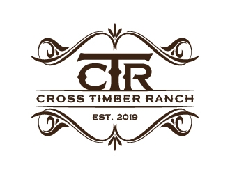 Cross Timber Ranch - CTR logo design by dhika