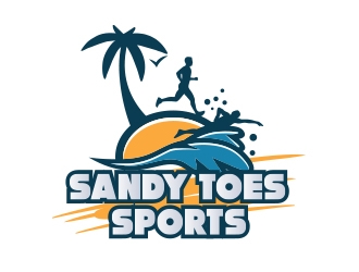Sandy toes sports logo design by heba